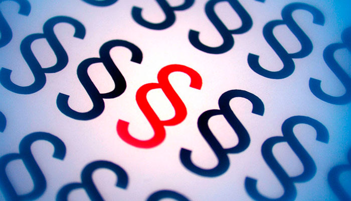 Dekorativt arkivbillede af paragraftegn