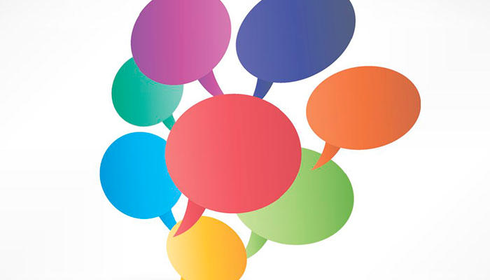 Dekorativt arkivbillede af talebobler